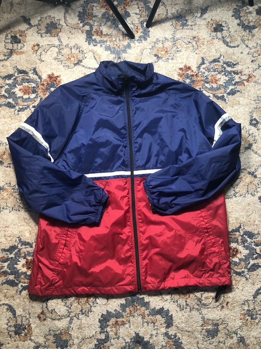 Nike Jacket Mens XL Red Colorblock Windbreaker Sport Track Hip Hop Gym Vtg 90s